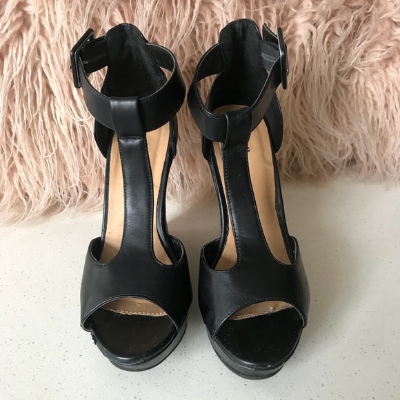 Charlotte Russe Ankle Strap Wedges - Picture 2 of 3